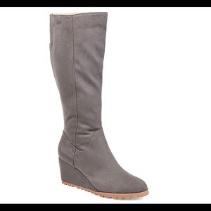 Parker wedge boots-Grey